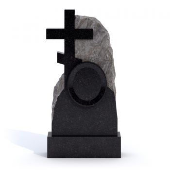 Крест в скале с медальоном 1